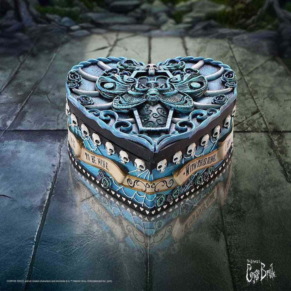 Nemesis Now Corpse Bride - With This Ring Vow Boîte décorative - Bleu